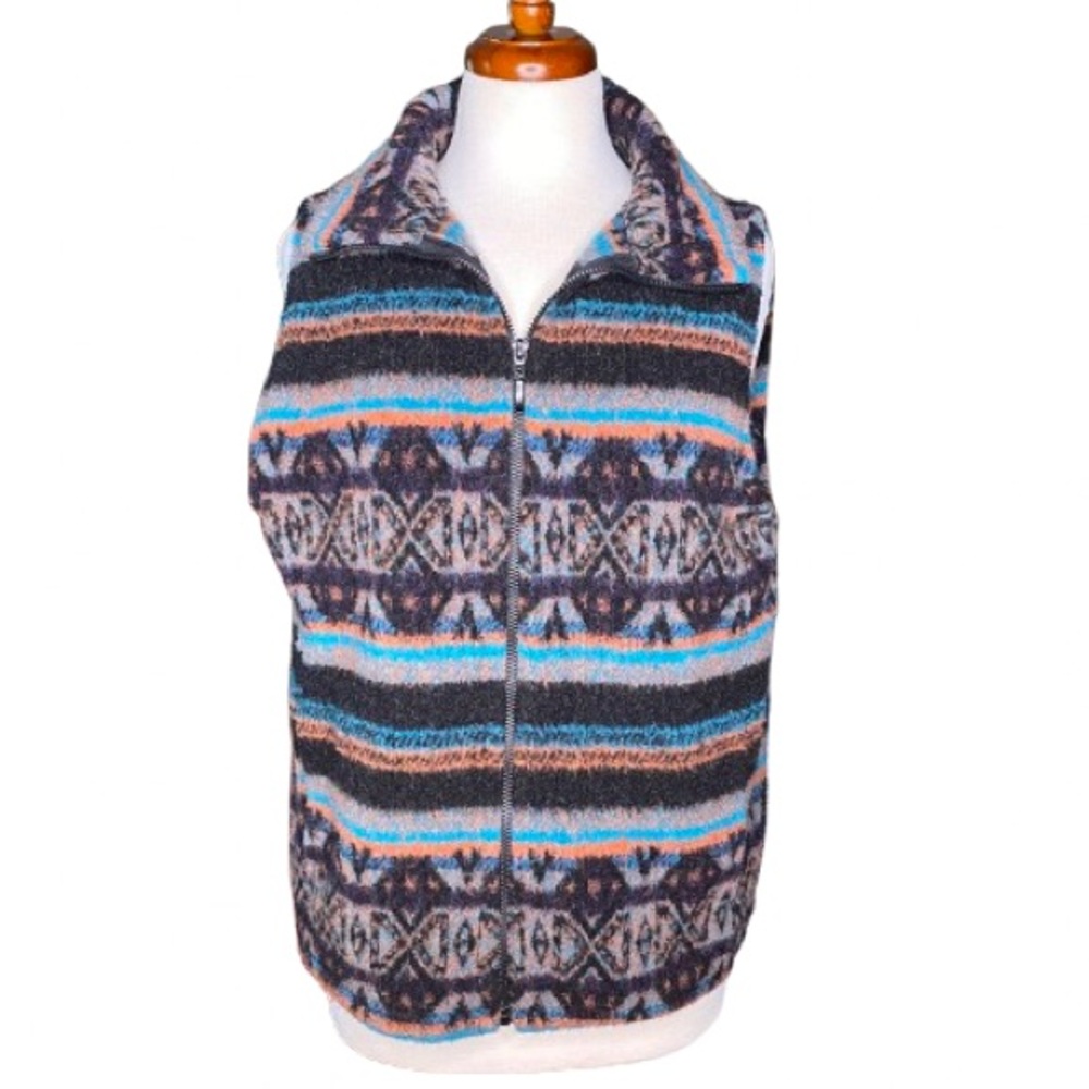 Vintage Bear Ridge Outfitters Women's Southwestern Vest Size M Cabincore USA